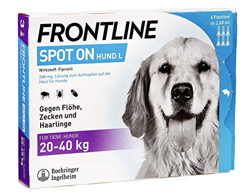 FRONTLINE SPOT ON gegen Zecken und Flöhe bei Hunden 6 Stk. (20-40kg)
