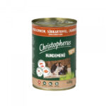 Christopherus Hundemenü mit Wildschwein, Süßkartoffel, Cranberry