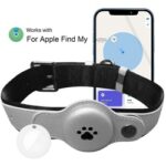 Rutaqian Hundehalsband,GPS Tracking für Hunde,Verstellbar GPS-Hundetracker silberfarben