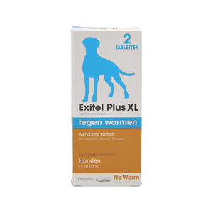 No Worm Exitel Plus XL Hund  - 2 Tabletten - (minimal 17,5 kg)