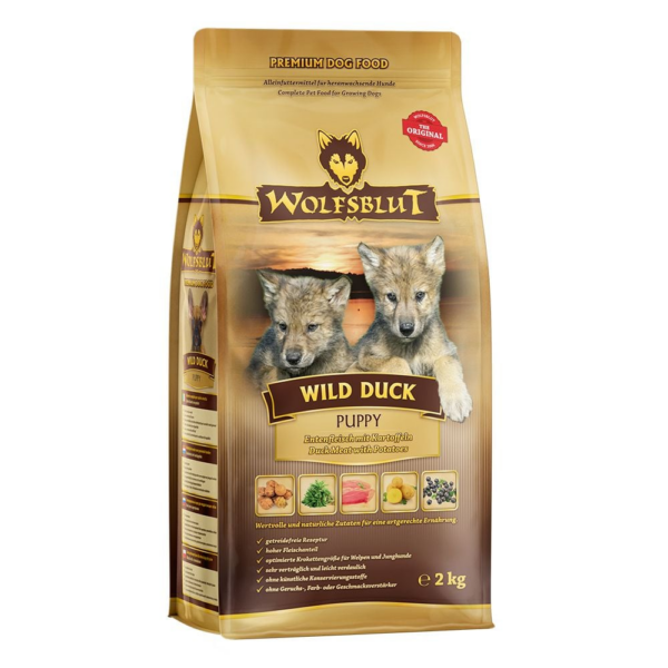 WOLFSBLUT Puppy Wild Duck Entenfleisch mit Kartoffel 2 kg