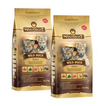 WOLFSBLUT Puppy Wild Duck Entenfleisch mit Kartoffel 2x12,5 kg