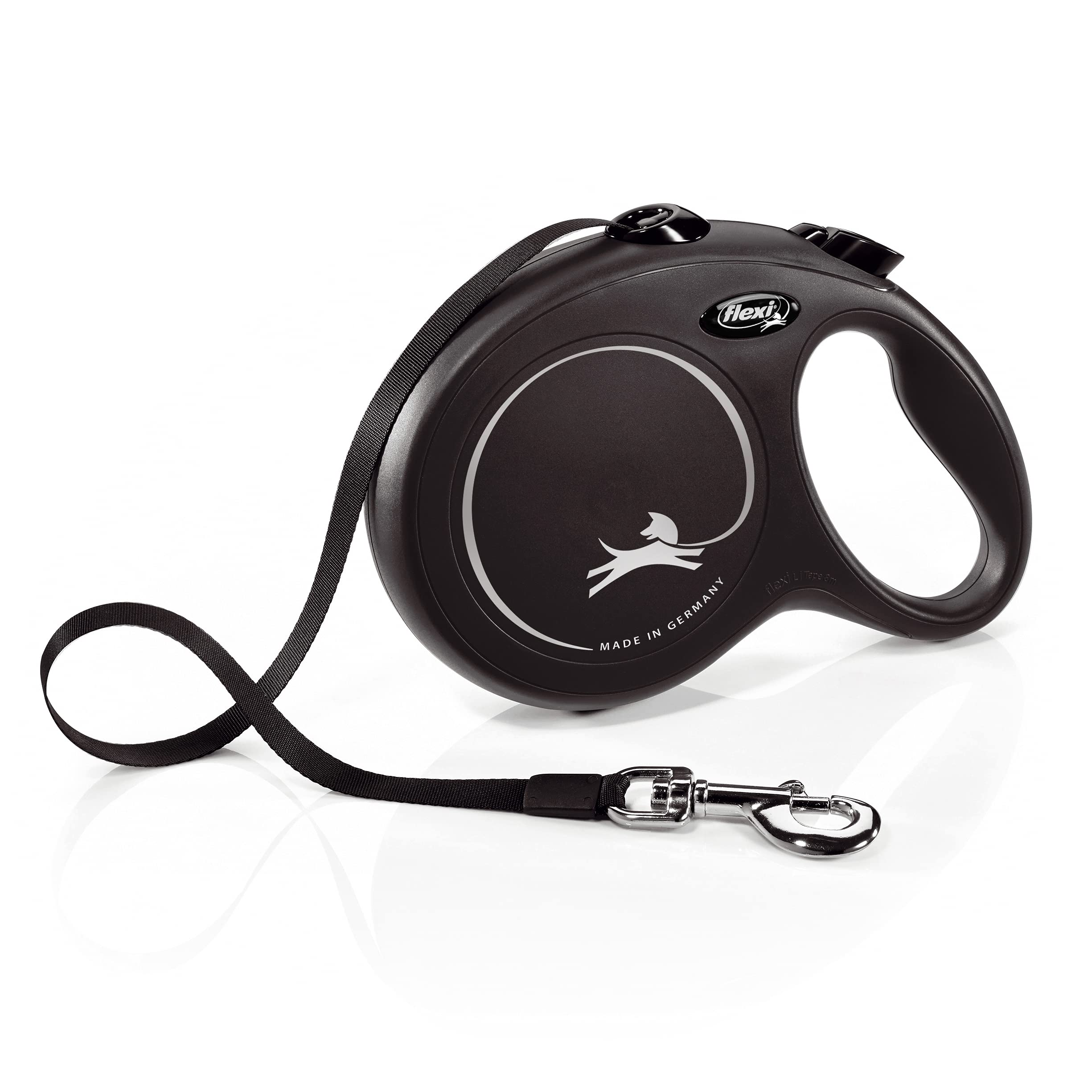 flexi New Classic L Gurt 8 m schwarz für Hunde bis 50 kg