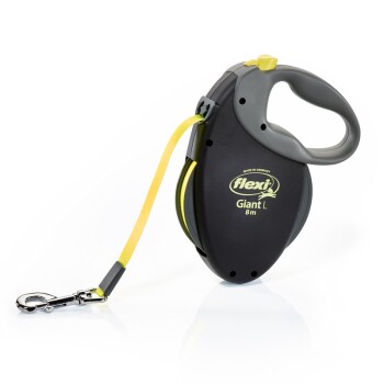 flexi Giant L Gurt 8 m für Hunde bis 50 kg, schwarz/neongelb
